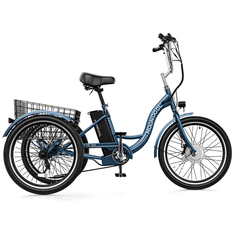 Affordable Reliable Electric Trikes for Seniors and Adults Mooncool Buccaneer Blue 26 10.4Ah