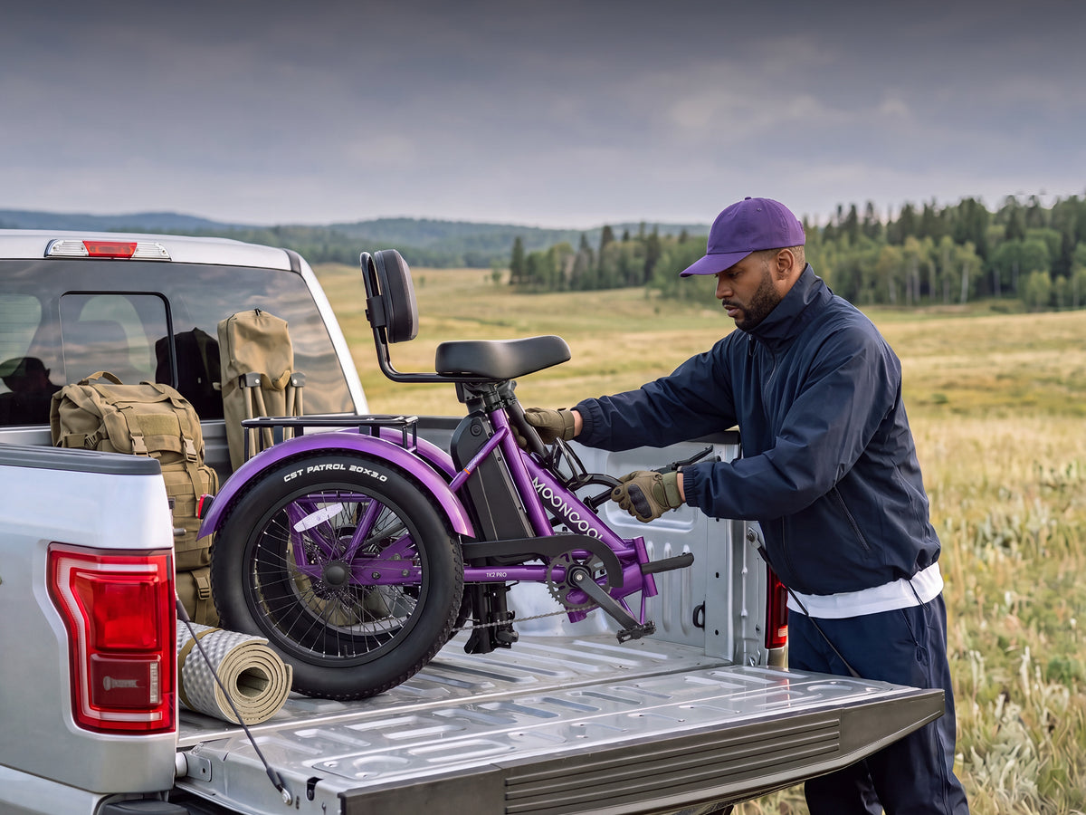 Foldable with versatile 3.0" fat tires.