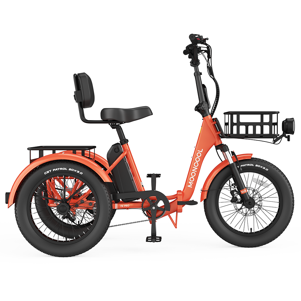 TK Pro Electric Tricycle Safer Powerful Foldable Electric Trike Mooncool
