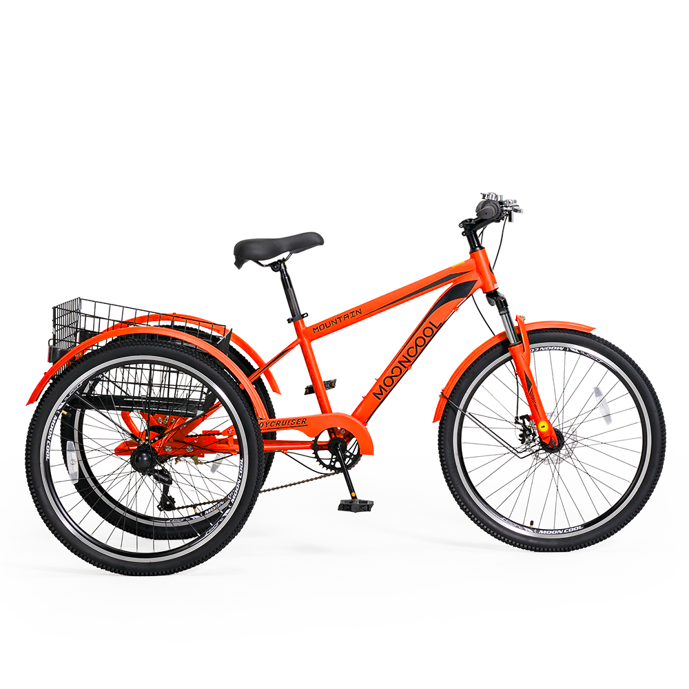 MC Mountain Adult Trike Rugged Comfortable Three Wheel Bicycle Mooncool